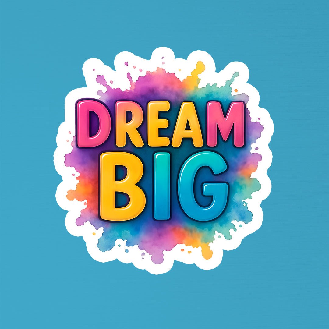 Dream Big Cloudy Lettering Sticker - STICKER LOK