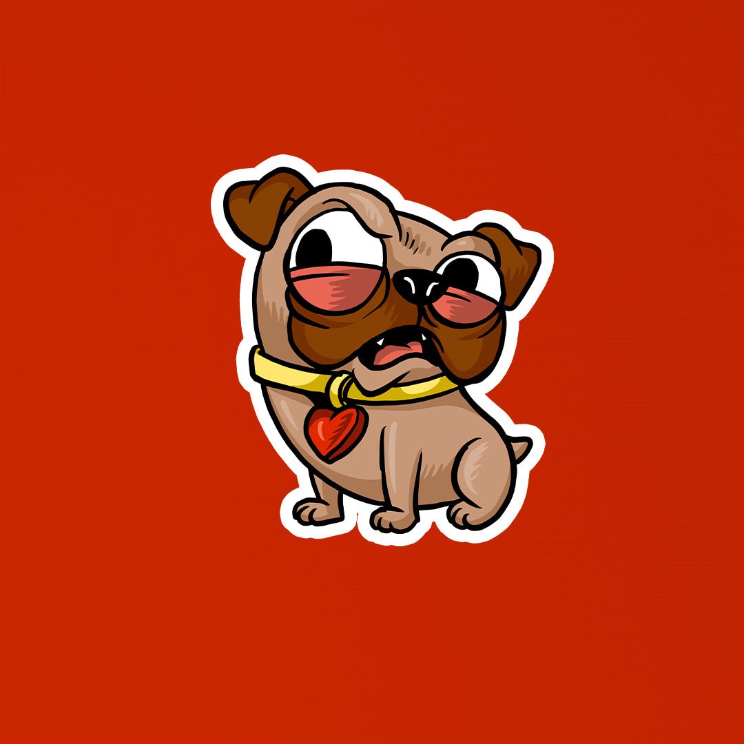 Lovely Pug Sticker - STICKER LOK