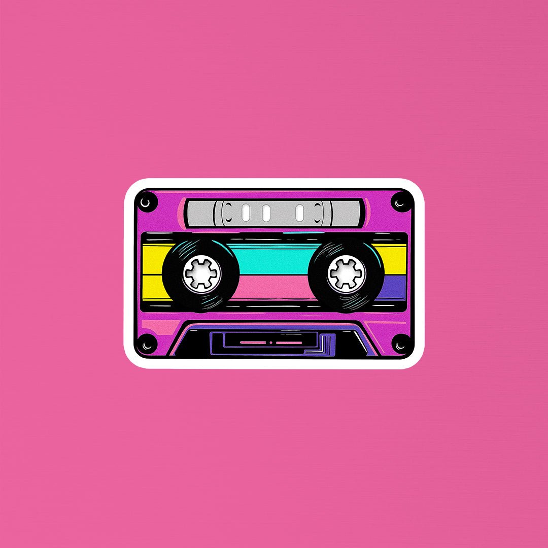 Cassette Tape Retro Vibes Sticker - STICKER LOK