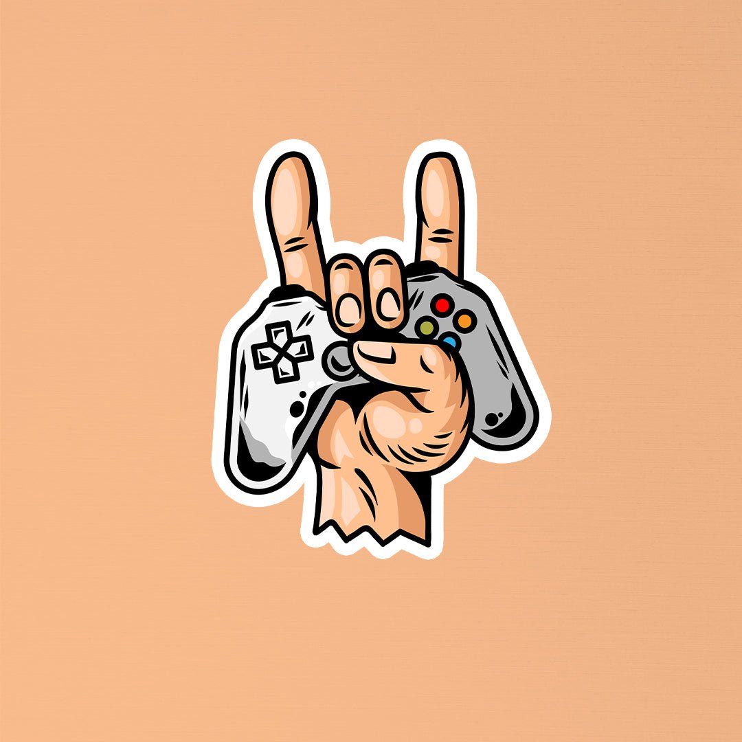Gamer Rock Controller Sticker - STICKER LOK