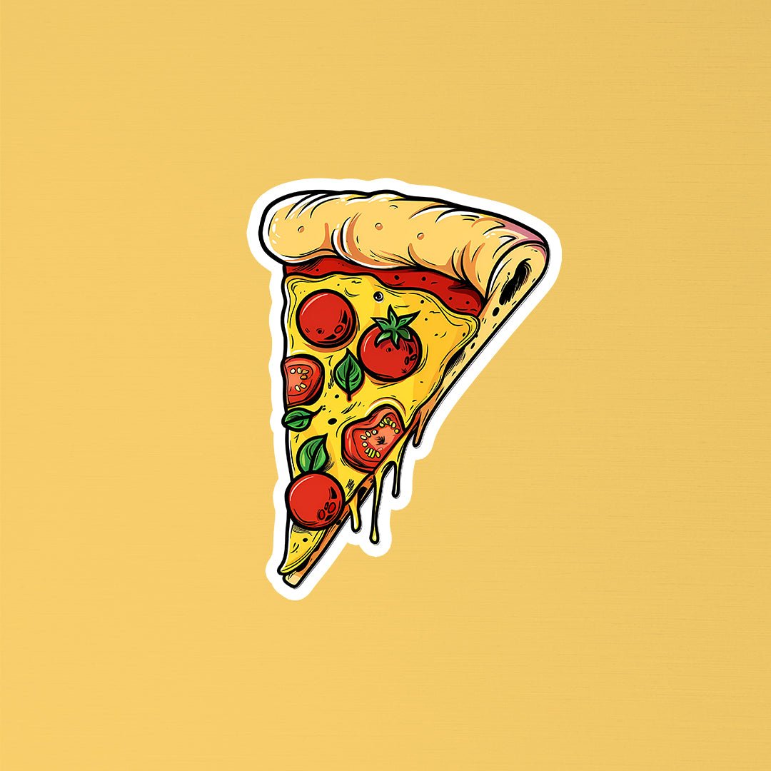 Pizza Slice Cartoon Style Sticker - STICKER LOK