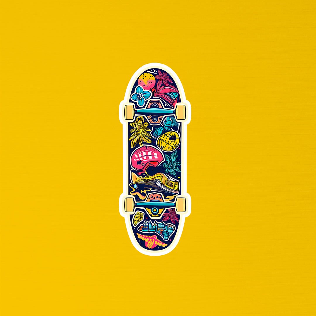 Skateboard Neon Street Style Sticker - STICKER LOK